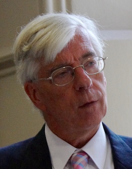 Photo credit: Julia Vitullo-Martin; Description: Denis Alexander, at Templeton-Cambridge Journalism Fellowships